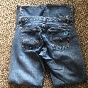 Wrangler Jeans, size 3/4 x 36, boot cut slits